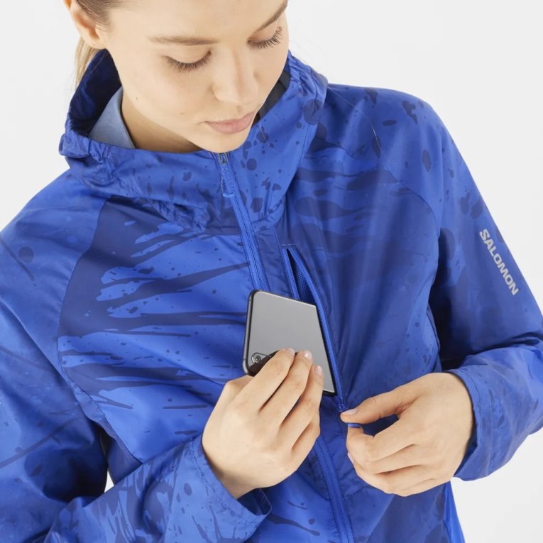 Salomon Bonatti Cross Wind Women's Shell Jackets Blue | CA 82H64